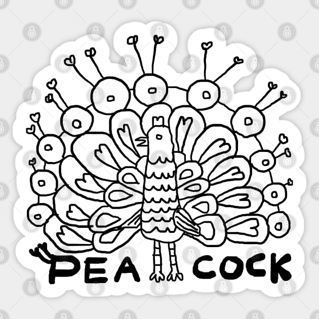 Peacock Bird Sticker by zzzozzo